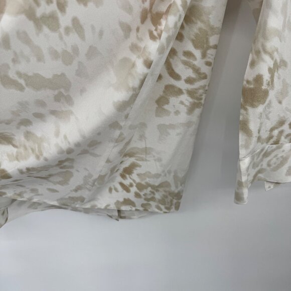 Calvin Klein Womens Long Sleeve Blouse Size 1X plus Peach Beige Ombre - Picture 12 of 12